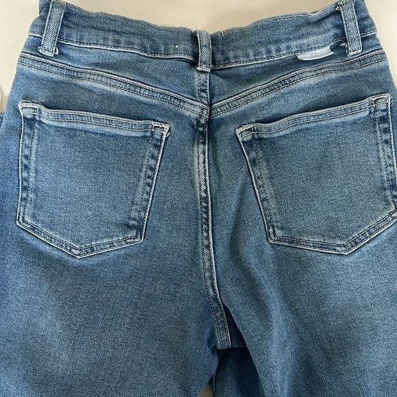 Boyish The Mikey High Rise Wide Leg Jeans Raw Hem Authentic Stretch Size 25 - Picture 10 of 12
